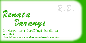 renata daranyi business card